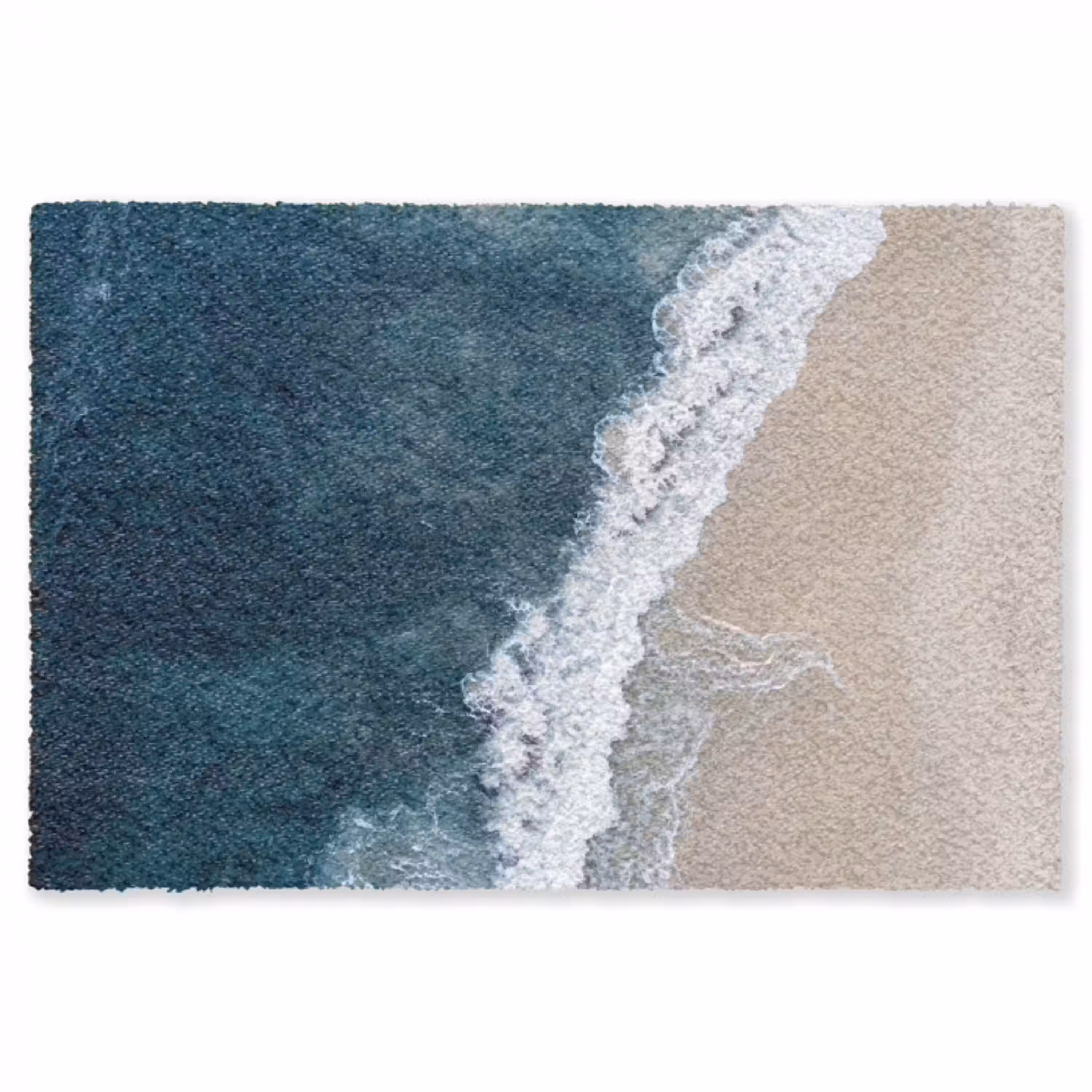 Strand - Zee - Golven Vloerkleed Rechthoek klein -3d
