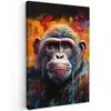 Aap - Gorilla - Graffiti - Dieren - Kleuren canvas 2cm klein -z3d