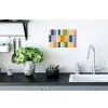 Stroken - Blauw - Patroon - Abstract Muursticker klein -keuken