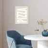 Pizza - Decoratie - Japandi - Wit poster papier klein -sfeer3