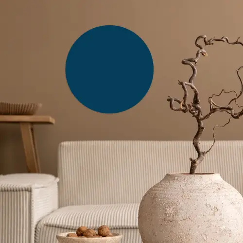 Indigo - Palet - Kleuren Wandcirkel behangsticker klein 186 -sfeer1