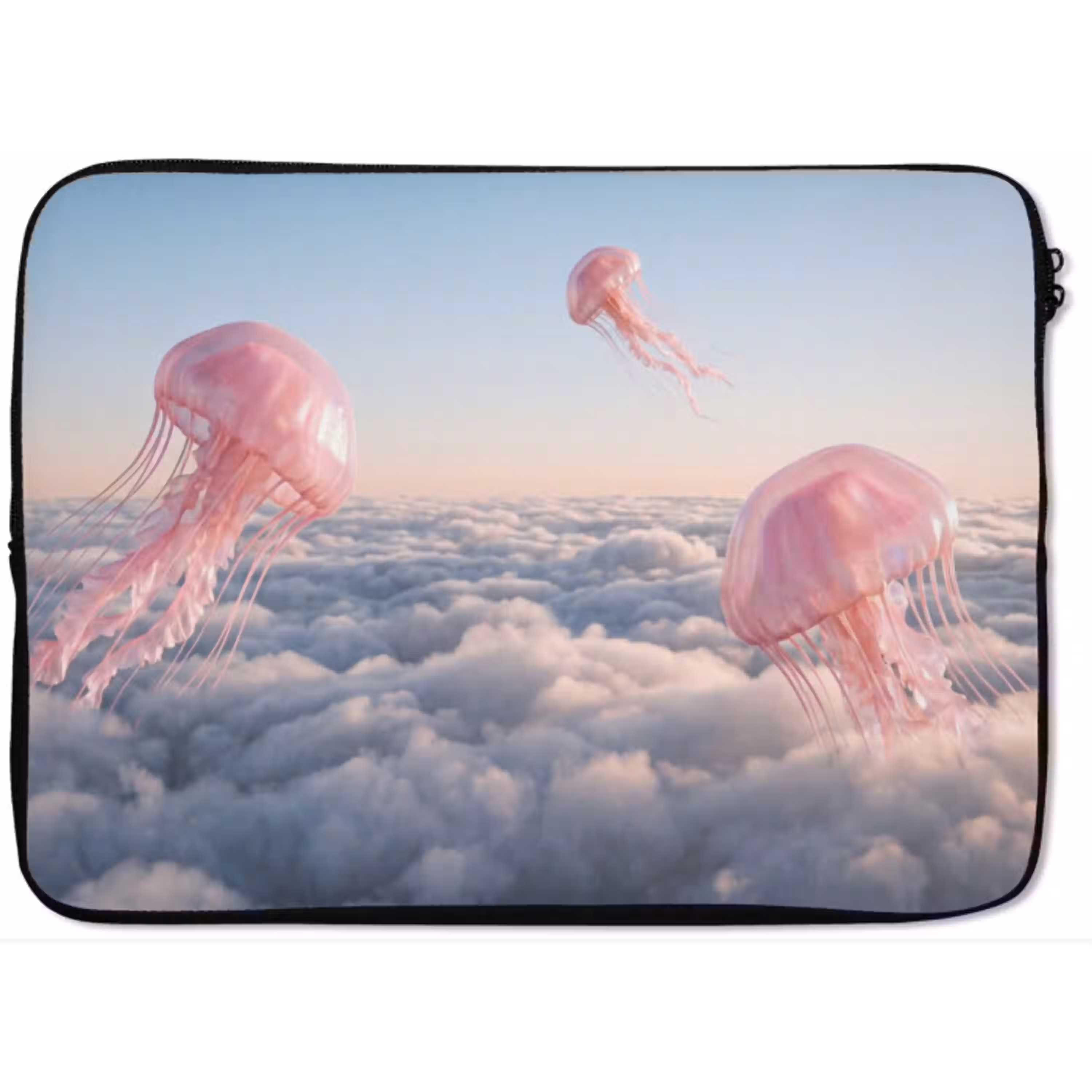 Roze dier - Wolken laptophoes neopreen klein -zkaufland3dotto