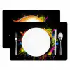 Hamburger - Graffiti - Verf - Kleurrijk - Eten - Abstract Placemat vinyl groot -zzsfeer2_Kitchenyeah-website