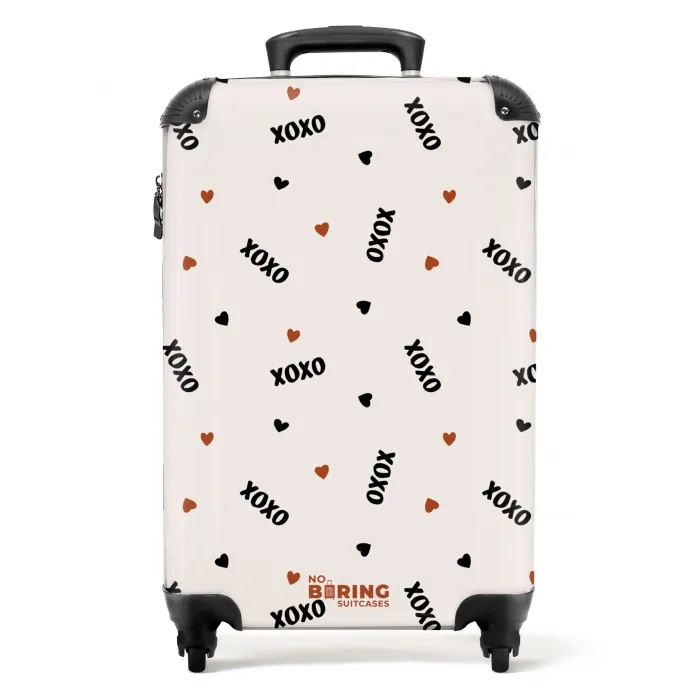 XOXO op beige NBS - Handbagage koffer - Volwassenen Unisex middel -productfoto_recht