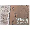 Where to next - Strand - Voetstappen poster papier klein -3d