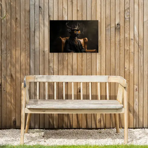 Hert - Zonnebril - Zwart - Pak Tuinposter op houten frame 2 cm dik klein -sfeer4