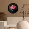 Quote - Bloemen - Vaas - Neon Wandcirkel kunststof plaat 5mm dik klein -sfeer1