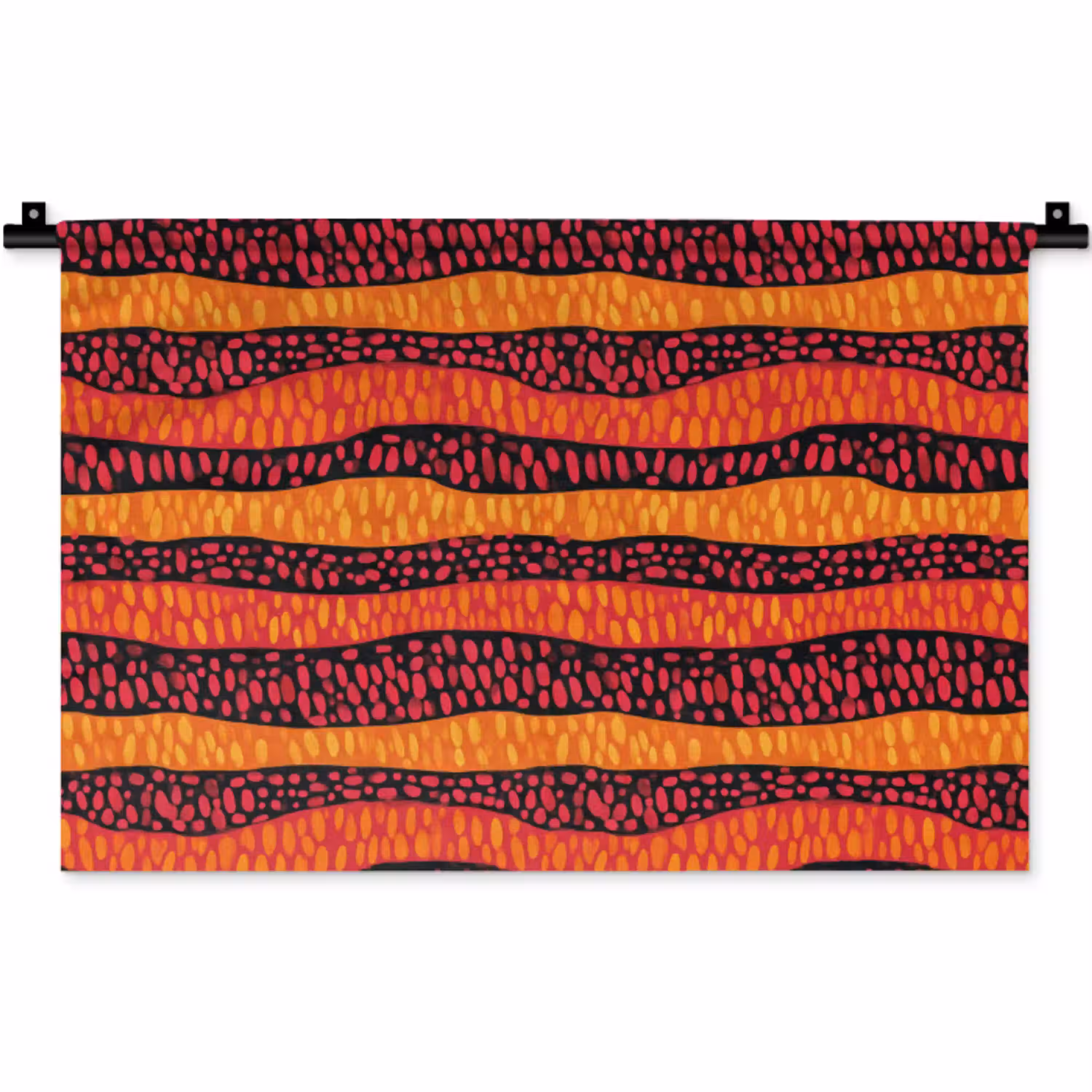 Oranje - Roze - Expressief - Patroon Wandkleed katoen klein 269 -zz3d