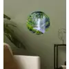 Jungle - Regenwoud - Water - Waterval - Planten Wandcirkel behangsticker klein -sfeer2