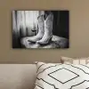Wijn - Cowboylaarzen - Raamlicht - Wit canvas 2cm klein -sfeer3