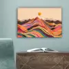 Zon - Kleurrijk landschap - Bergen canvas 2cm klein -sfeer4