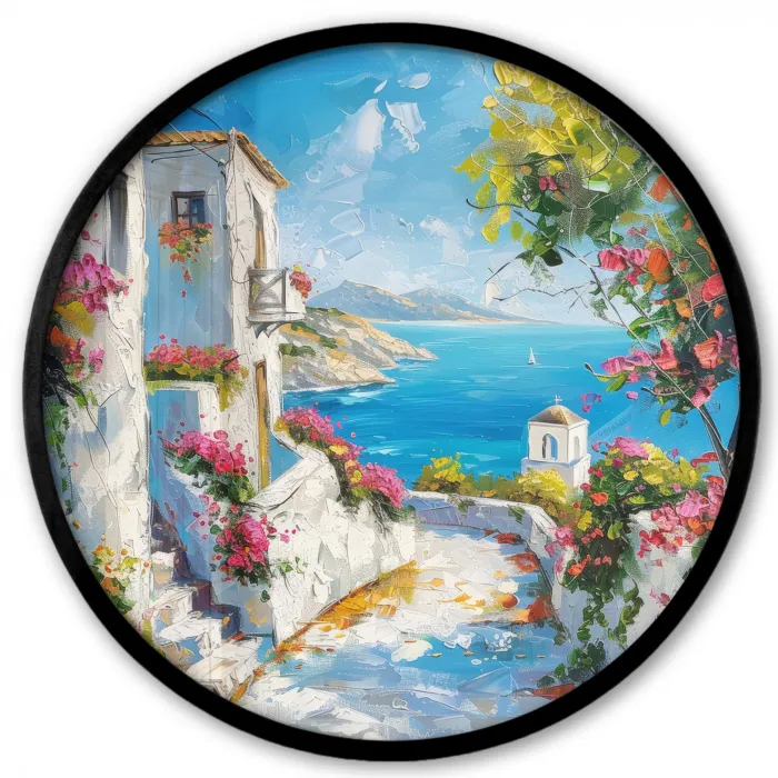 Landschap - Bloemen - Natuur - Zomer Fotolijst rond zonder passe partout klein -3d