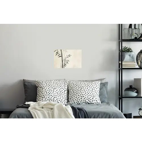 Japandi - Bamboe - Beige Muursticker klein -slaapkamer