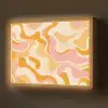 Abstract - Golvend - Oranje Light Box met batterij (Wandlamp) middel -z3d_website