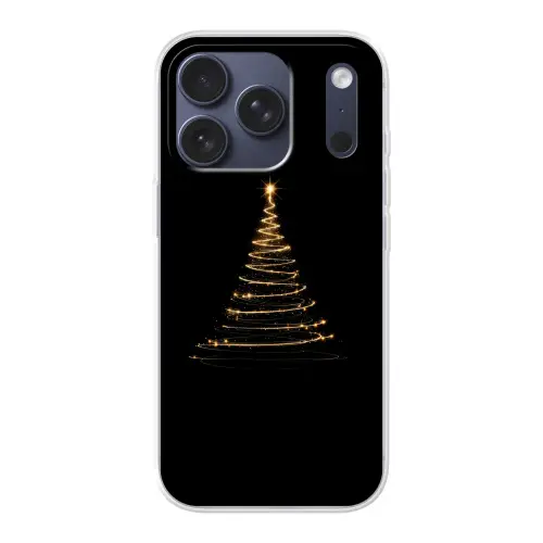 Magisch - Kerstboom - Lichtspiralen - Zwart Telefoonhoesje iPhone 17 Pro klein -3d