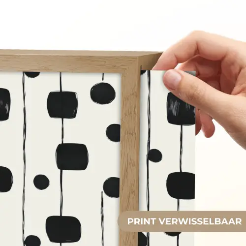 Grafisch - Modern - Zwart Light Box met batterij (Wandlamp) middel 907 -USP_websiteprintNL