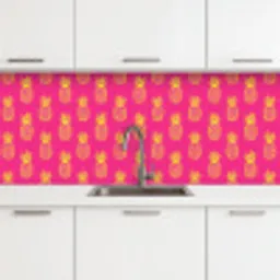 Ananas - Trendy - Roze keuken achterwand 2 middel 871 -3d