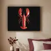 Kreeft - Glossier Rood - Zwart Textielframe zwart klein -sfeer1