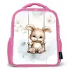 Konijn - Baby dier - Kinderen Kinderrugzak - Roze middel -3d