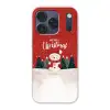Kerstgroet - Sneeuw - Rood Telefoonhoesje iPhone 17 Pro klein -3d