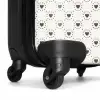 Crèmekleurige achtergrond met bruine hartjes NBS - Handbagage koffer - Kinderen Unisex middel -wiel