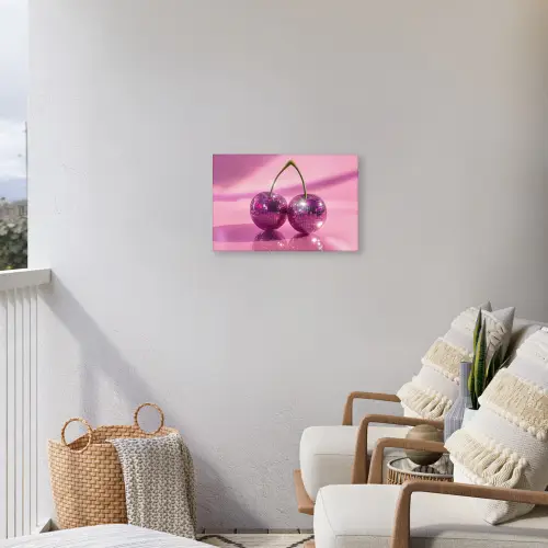 Glitter - Discobol - Roze - Kersen Tuinposter op houten frame 2 cm dik klein -sfeer1