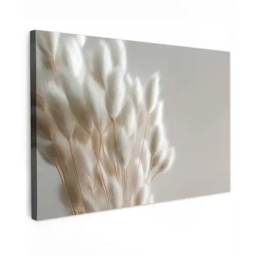 Pluimen - Beige - Minimalistisch canvas 2cm klein -z3d