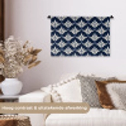 Modern - Ontwerp - Blauw Wandkleed katoen klein 269 -sfeer1