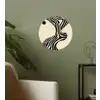 Beige - Lijnen - Golvend -  Abstract Wandcirkel behangsticker klein -sfeer2