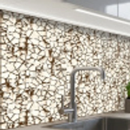 Beige - Patroon - Roest - Verf keuken achterwand 2 middel 865 -zzzz3d_schuin