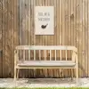 Vlees - Minimalistisch - Beige - Quote Tuinposter op houten frame 2 cm dik klein -sfeer4