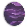 Golven - Abstract - Paars Akoestische PET Vilt - Rond klein -3d