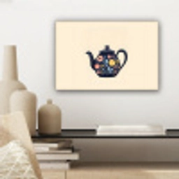 Theepot - Kleurrijk - Bloemen canvas 2cm klein -sfeer6