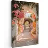 Doorkijk - Boog - Bloemen - Pastel canvas 2cm klein -z3d