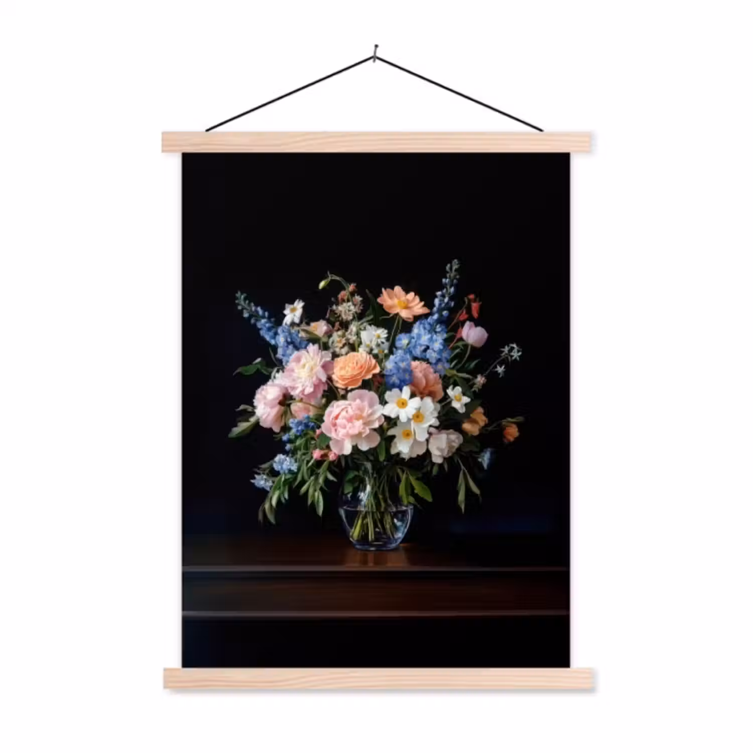 Schoolplaat - Pastel - Bloemen - Glazen - Vaas