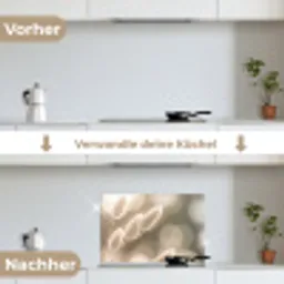 Hazestaartgras - Wit - Zonlicht keuken achterwand spatscherm klein -voor_na_DE