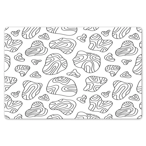 Organisch - Lijnen - Zwart Placemat vinyl groot 368 -zzsfeer1_Kitchenyeah-website