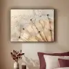Paardenbloem - Abstract - Natuur - Beige Textielframe - compleet frame klein -sfeer1