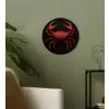 Krab - Rood - Vissen - Schaaldieren Wandcirkel kunststof plaat 5mm dik klein -sfeer3