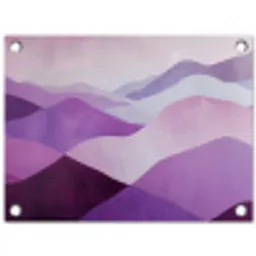 Abstract - Heuvels - Landschap - Paars tuinposter los doek klein -3d