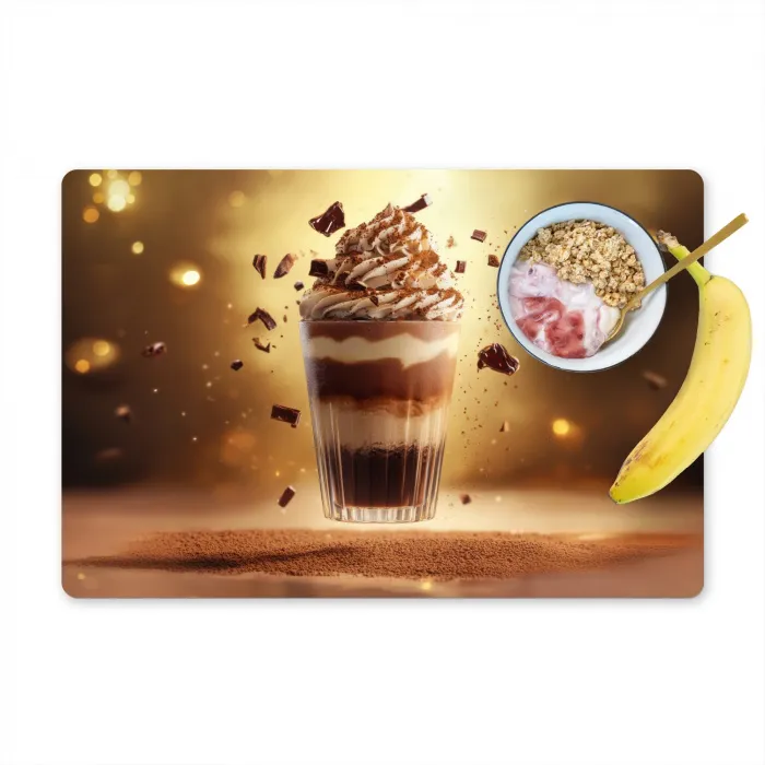 Dessert - Chocolade - Zoet - Eten Placemat vinyl groot -zzzproduct_Kitchenyeah-website