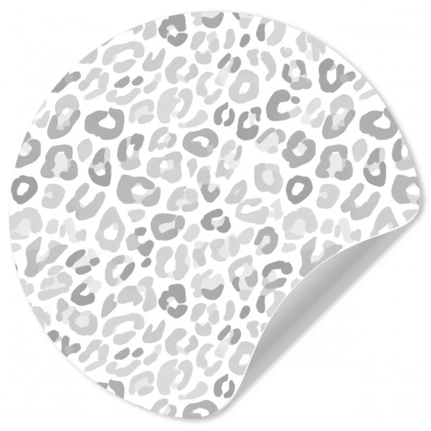 Luipaard - Motief - Grijs Wandcirkel behangsticker klein 186 -3d