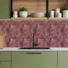 Bladeren - Patroon - Paars keuken achterwand 2 middel 871 -sfeer3