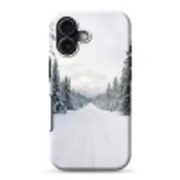 Weg - Sneeuw - Naaldbos - Winter - Avontuurlijk Toughcase MagSafe Apple iPhone 17 klein -3d