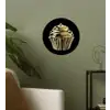 Cupcake - Eten - Goud - Zwart Wandcirkel behangsticker klein -sfeer2