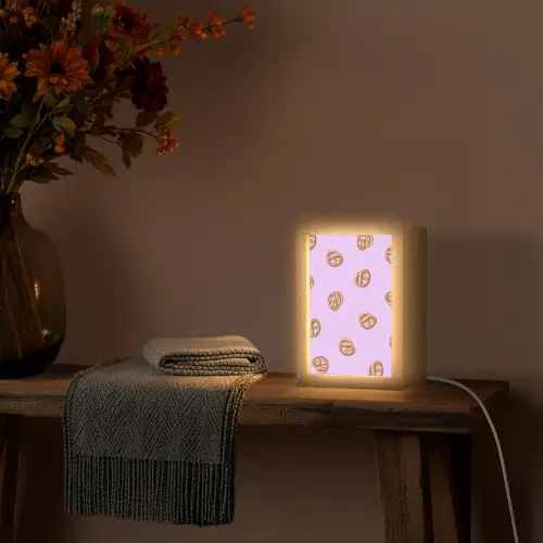 Pretzels - Eten - Paars Light Box met kabel (Tafellamp) klein -sfeer4