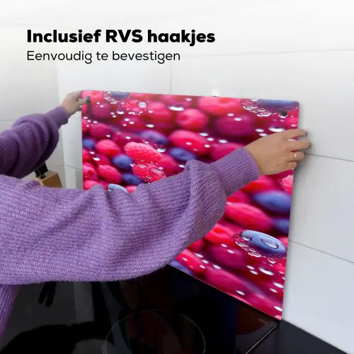 Frambozen - Bessen - Roze - Blauw Inductie beschemer met haakjes klein 777 -ky-ophangen-nl