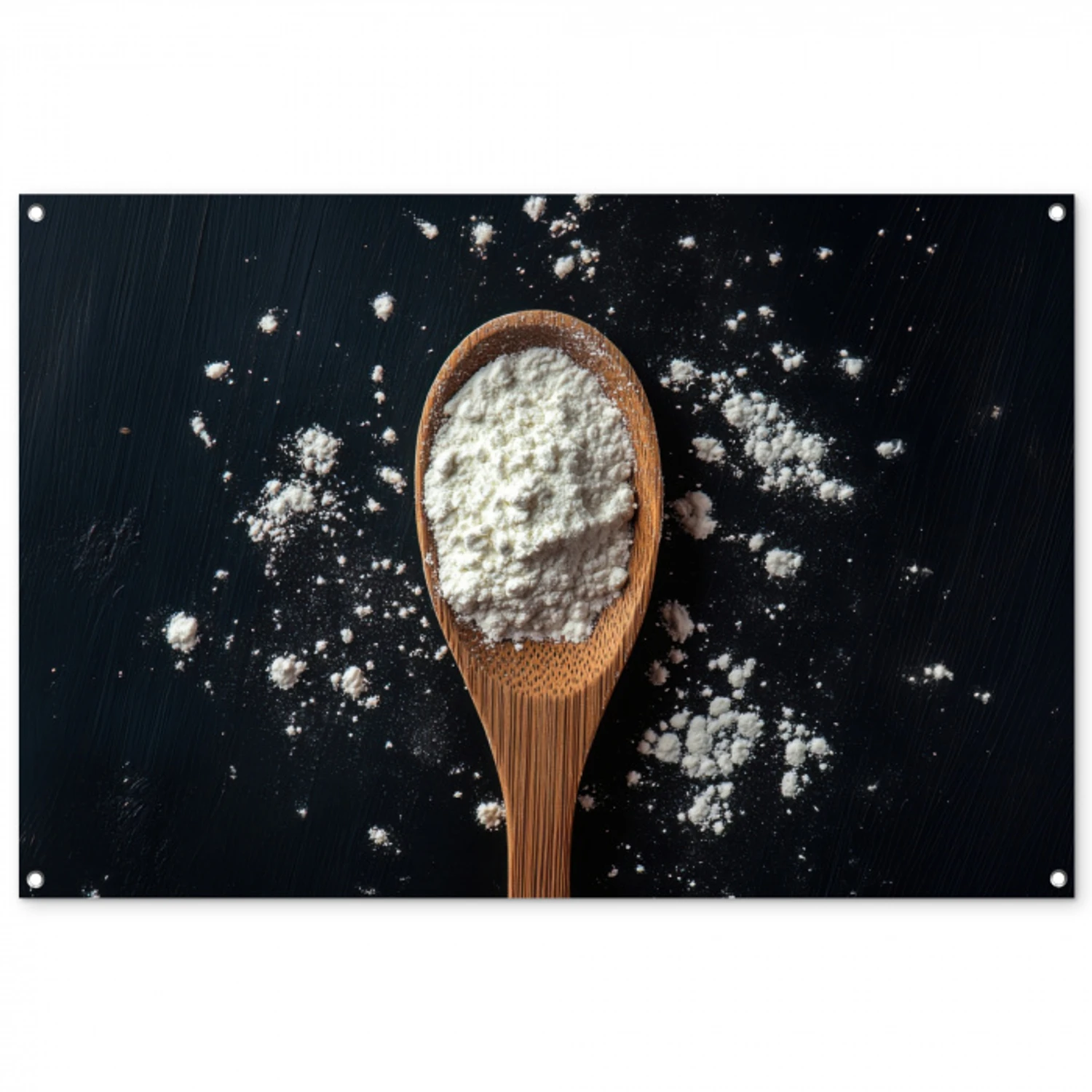 Meel - Hout - Lepel tuinposter los doek groot -3d