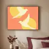 Vogels - Cirkels - Geel Textielframe zwart klein -sfeer1