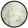 Abstract - Kunst - Wit - Groen - Modern Fotolijst rond zonder passe partout klein -3d